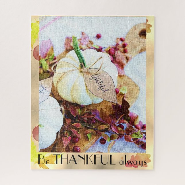 Custom BE THANKFUL ALWAYS Shabby Chic Farmhouse  Jigsaw Puzzle (Vertical)