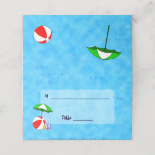 Custom Beach Ball Pool Toys Place Cards