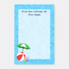 Custom Beach Ball Pool Umbrella Post it Notes