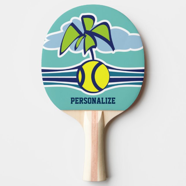 Custom beach ball table tennis ping pong paddle (Front)