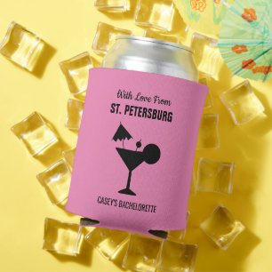 Custom Beach Bride Bachelorette Party Social Club Can Cooler