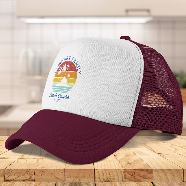 Custom Beach Cruise Family Reunion Matching Retro Trucker Hat (Custom Beach Cruise Family Reunion Matching Retro Trucker Hat)