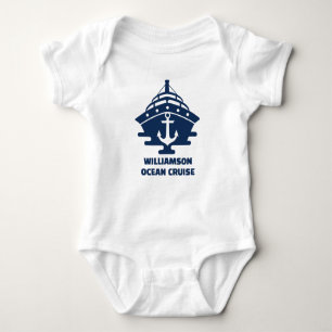 Custom Beach Cruise Nautical Anchor Trip Baby Bodysuit