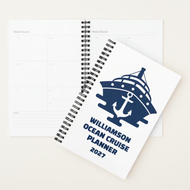 Custom Beach Cruise Nautical Trip 2027 Planner (Display)