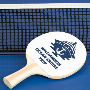 Custom Beach Cruise Nautical Trip Ping Pong Paddle