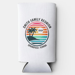 Custom Beach, Family Reunion, Vacation Slim Cooler