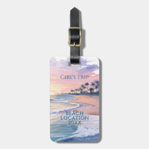 Custom Beach Girls Trip Luggage Tag