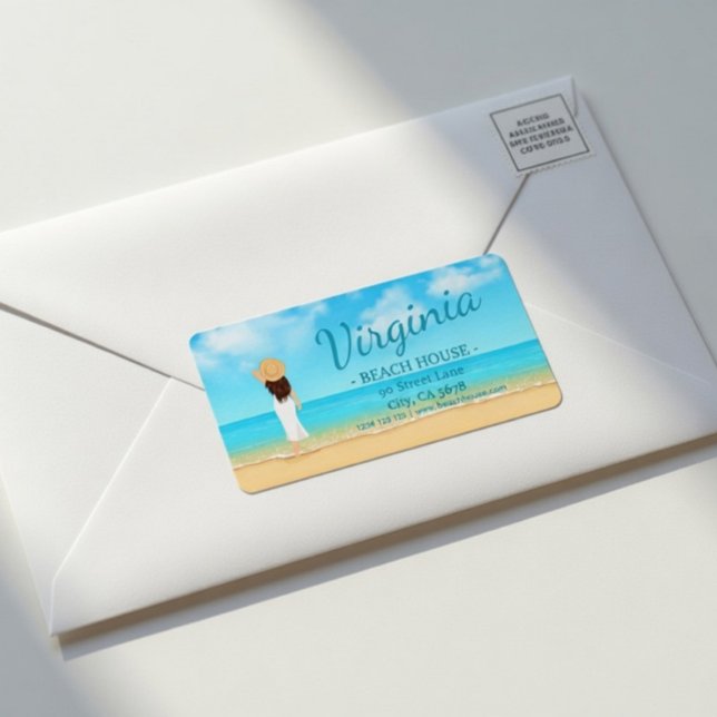 Custom Beach House Address Label (Creator Uploaded)