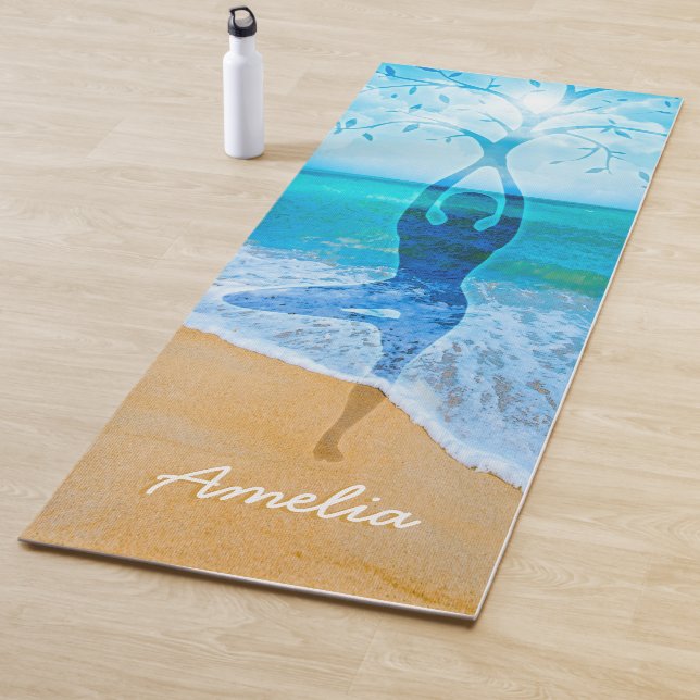 Custom-Beach-inspiration-motivation- Yoga Mat (In Situ)