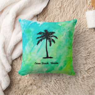 Custom Beach Palm Tree Nautical Cushion
