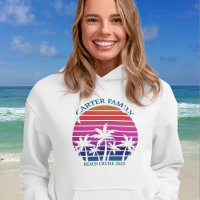 Custom Beach Palm Tree Sunset Family Reunion