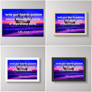 Custom Beach Quotes / Create Your Own Quote  Poster