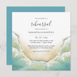 Custom Beach Rehearsal Dinner Invitations
