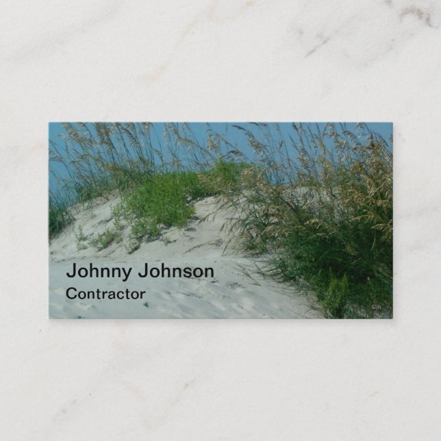 Custom Beach Sand Dune Contractor Painter Business Card (Front)