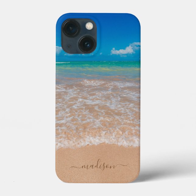Custom Beach Sea Waves Seaside Sand  Case-Mate iPhone Case (Back)