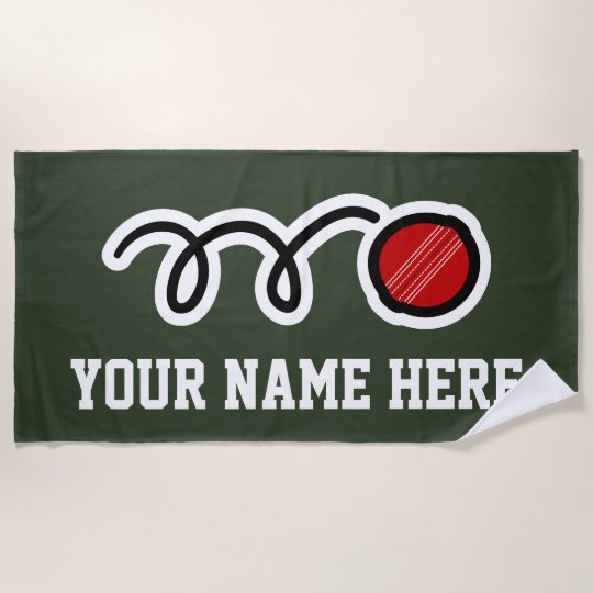 Custom beach towel gift for cricket player