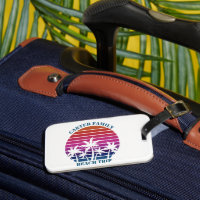 Custom Beach Trip Pink Sunset Palm Tree