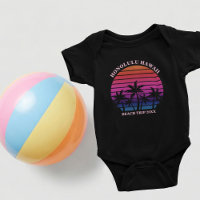 Custom Beach Trip Tropical Palm Trees Black