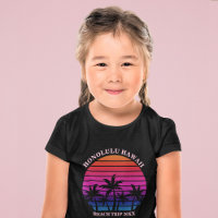 Custom Beach Trip Tropical Palm Trees Kids