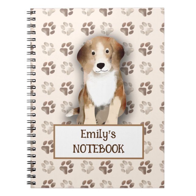 Custom Beagle Notebook Cute Dog Gift for Kids (Front)