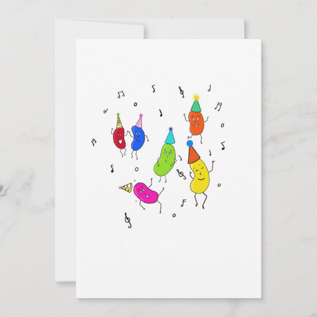 Custom Beans. cute beans Invitation (Front)