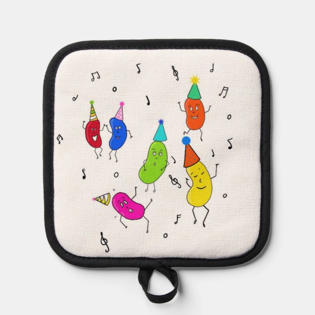 Custom Beans. cute beans Pot Holder (Front)