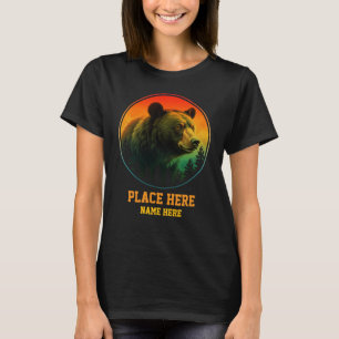 Custom bear animal place country souvenir  T-Shirt