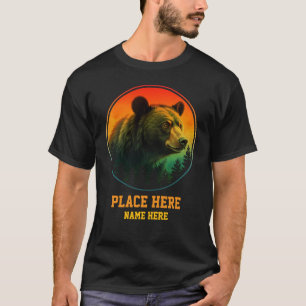 Custom bear animal place country souvenir T-Shirt