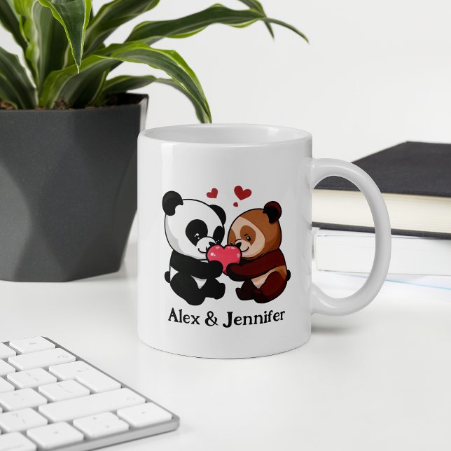 Custom Bear Couple Names Personalised Coffee Mug (Creator Uploaded)
