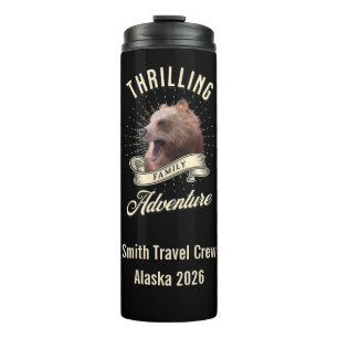 Custom Bear Family Travel Crew Adventure Thermal Tumbler