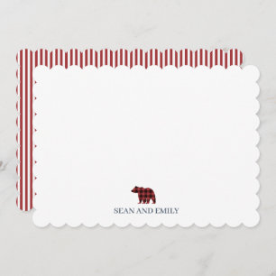 Custom Bear Mountain Christmas Stationary Thank You Card
