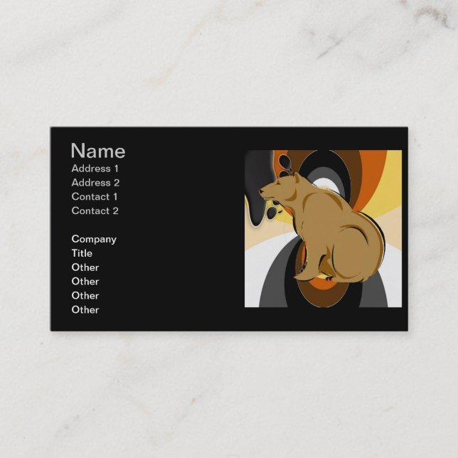 Custom Bear Pride Business Cards (Front)
