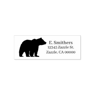 Custom Bear Return Address Self-inking Stamp