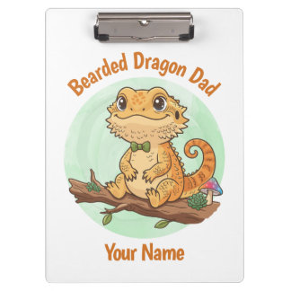Custom Bearded Dragon Dad Clipboard