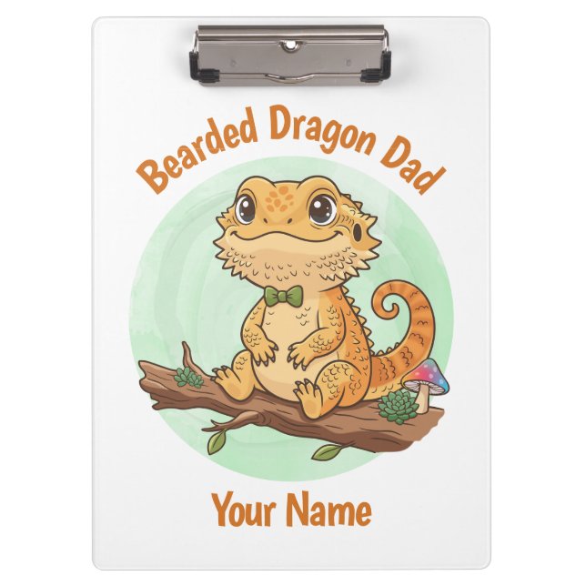 Custom Bearded Dragon Dad Clipboard (Front)