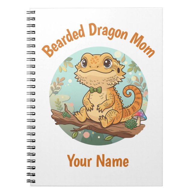 Custom Bearded Dragon Mum Notebook (Front)