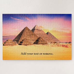 Custom, beautiful pyramids of Giza, Egypt, Jigsaw Puzzle