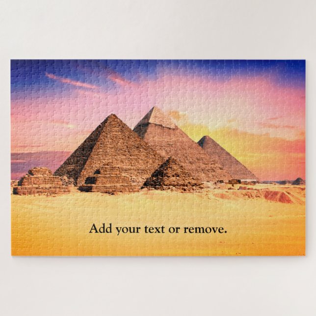 Custom, beautiful pyramids of Giza, Egypt, Jigsaw Puzzle (Horizontal)
