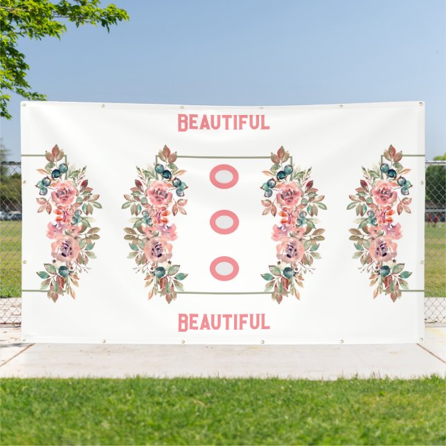 Custom Beautiful Text Wedding Signs Poster Banners (Outside)