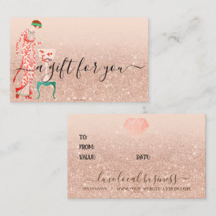Custom Beauty Hair Nail Small Business SPA Voucher Card