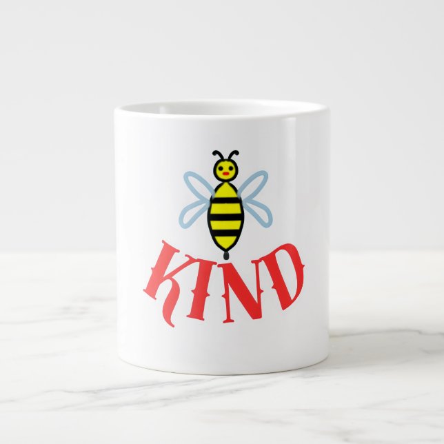 Custom Bee Kind Personalized Gift  Large Coffee Mug (Front)