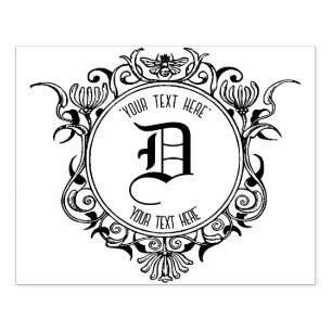 Custom Beekeeper Monogram Rubber Stamp