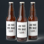Custom Beer Bottle Label<br><div class="desc">Perfect gift for Christmas, weddings, anniversaries, engagement parties, bridal showers, birthdays, coworkers and for that special someone. Use your own image and colours to create a custom label. Personalise a template from one of our shops, download as a JPEG with "bleed" option turned on. Message us for custom designs tailored...</div>