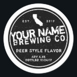 Custom Beer Bottle Labels - Add your own words<br><div class="desc">Personalised Custom designed Beer Label stickers - Add your own words, change the colours, add a different logo and print away! Designed by Garagemonk.com where we sell waterproof labels, bottle caps and brewing aprons. HOW: Choose Edit, adjust the words and upload a PNG file of the logo you want to...</div>