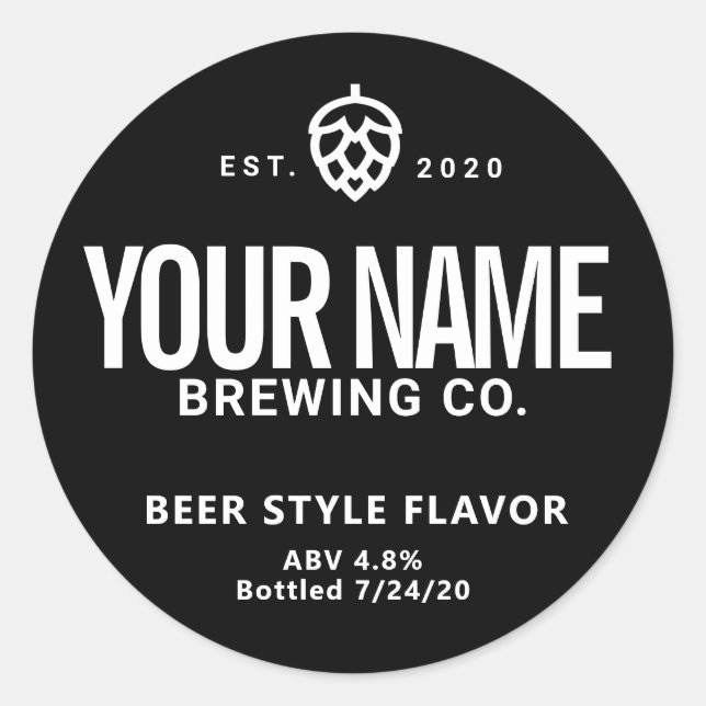 Custom Beer Canning Labels - Change words colours (Front)