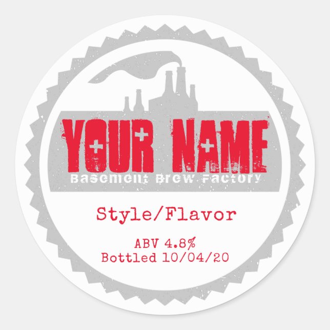 Custom Beer Label Template - Add your own words (Front)