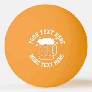 Custom beer pong table tennis ping pong ball