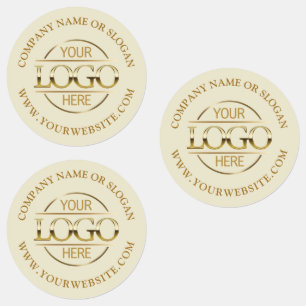 Custom Beige Promotional Company Business Logo