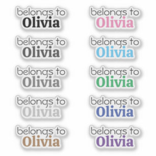 Custom "Belongs To" Name Label Stickers