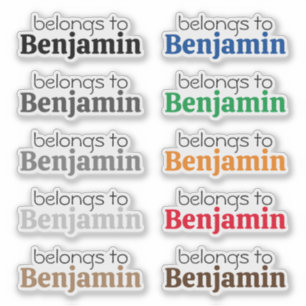 Custom "Belongs To" Name Label Stickers